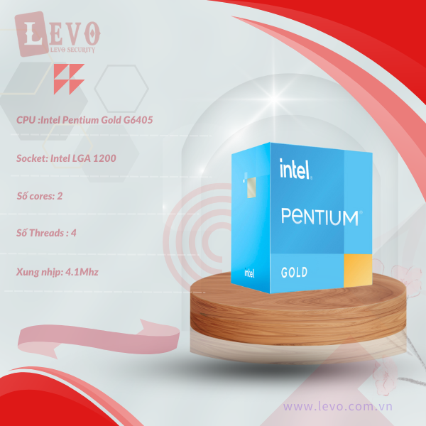 CPU Intel Pentium Gold G6405 (Intel LGA1200, 2 Core, 4 Thread, Base 4.1Ghz)