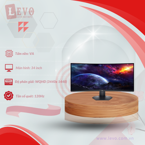 Màn hình Dell S3425DW 34 inch(3440X1440/VA/120HZ/4MS/LOA/PD 65W)