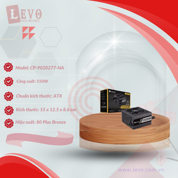 Nguồn Máy Tính Corsair CX550 550W 80 Plus Bronze CP-9020277-NA