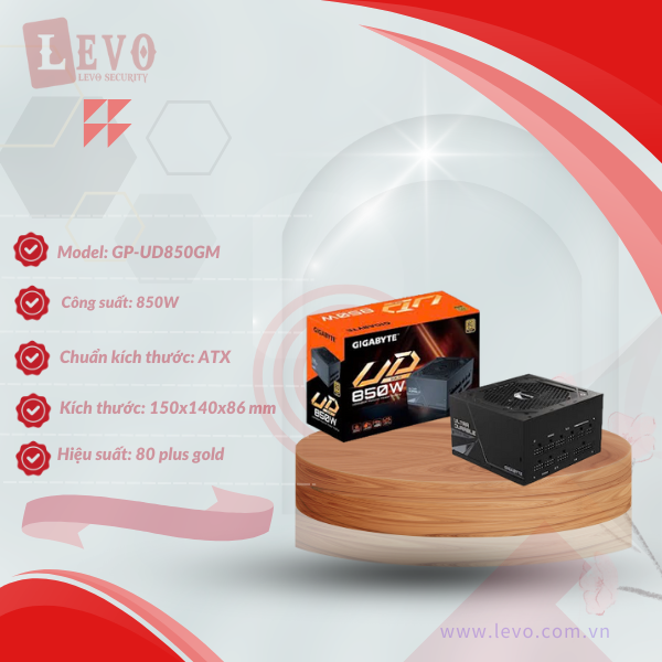 Nguồn máy tính GIGABYTE UD850GM - 850W - 80 Plus Gold - Full Modular (GP-UD850GM)