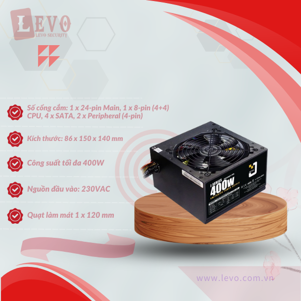Nguồn máy tính Jetek J400 (400W)