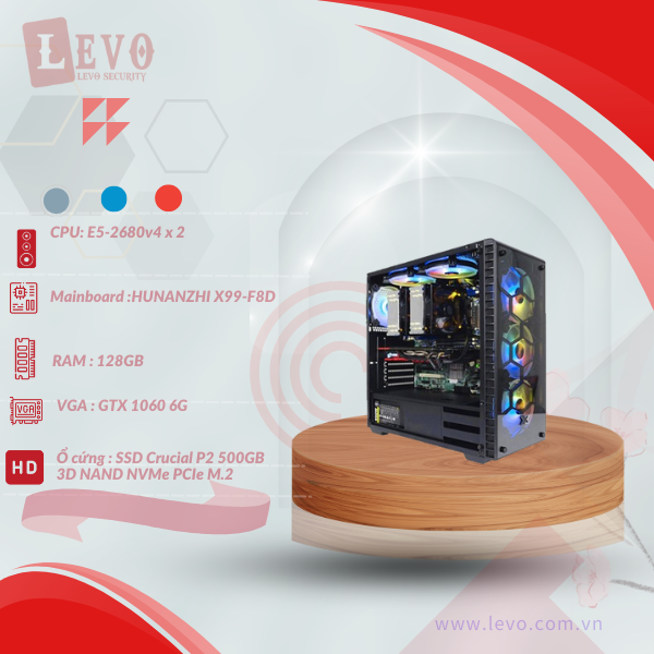 PC GIẢ LẬP - DUAL XEON E5 2680v4 | RAM 64G | VGA GTX 1060 6G