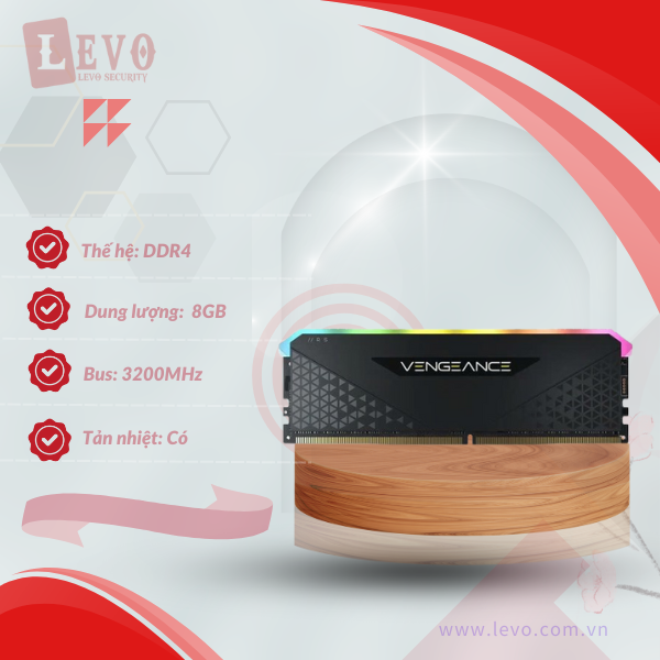 Ram Corsair Vengeance RS RGB 1x8GB 3200 (CMG8GX4M1E3200C16)