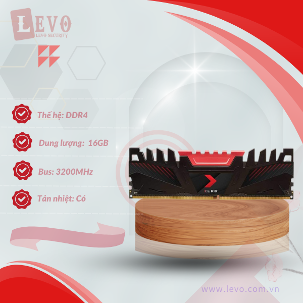 Ram DDR4 XLR8 PNY 16GB 3200Mhz (MD16GD4320016XR)